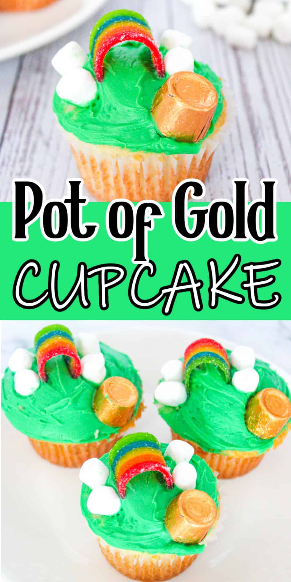 pot of gold cupcakes