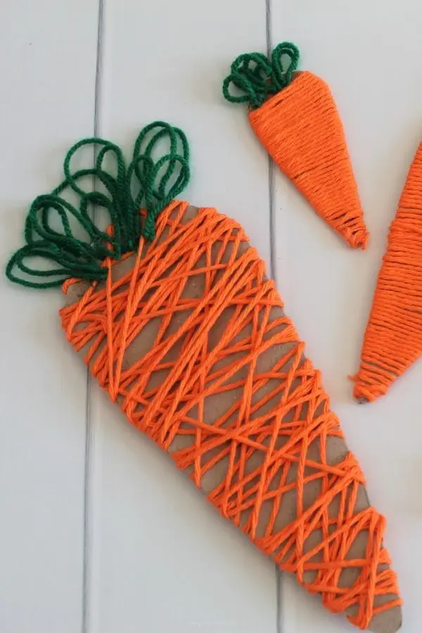 Yarn Wrapped Carrots
