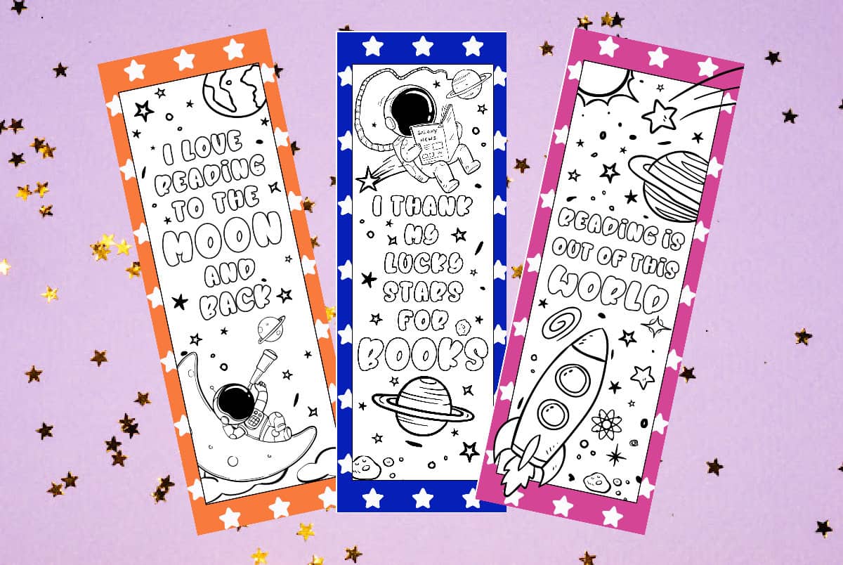 printable bookmarks to color