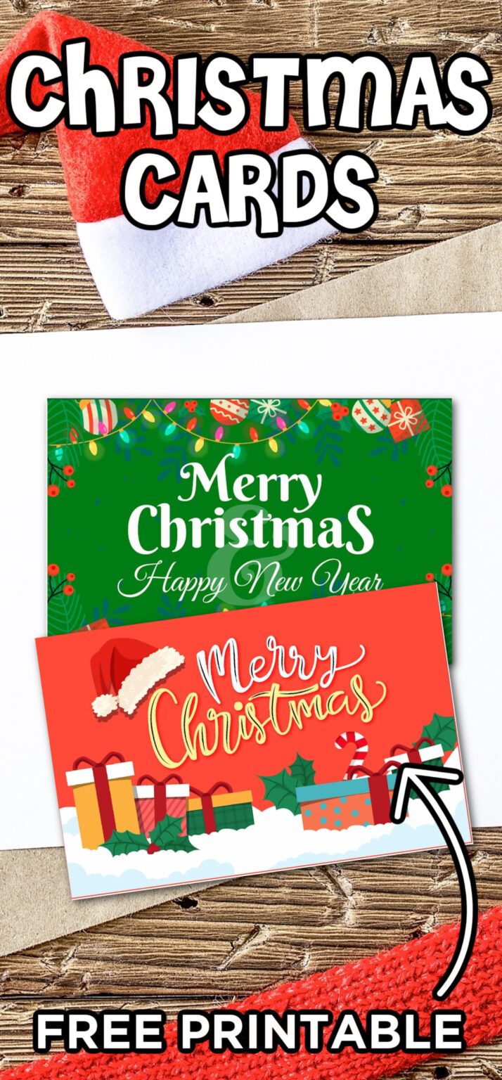 FREE Printable Christmas Cards - Made with HAPPY