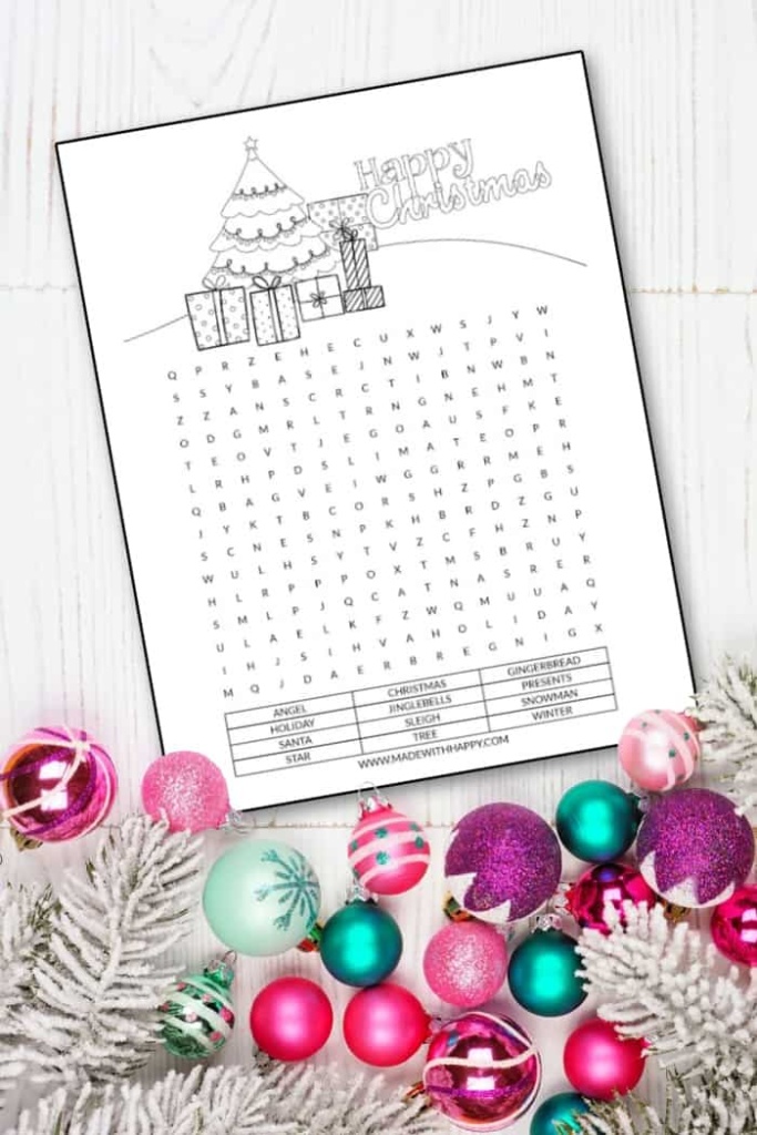 Printable Christmas Coloring Sheets - Made with HAPPY