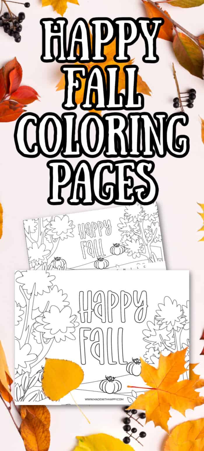 Printable Fall Coloring Pages Happy Fall Coloring Page And Word Search