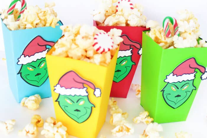Printable Grinch Face Treat Boxes