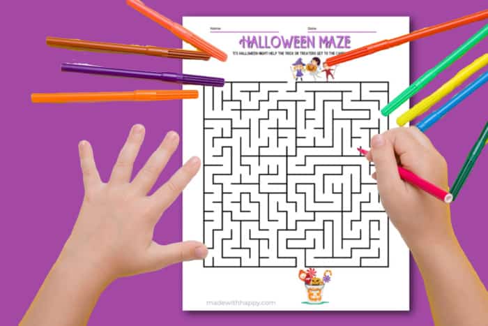 printable halloween maze