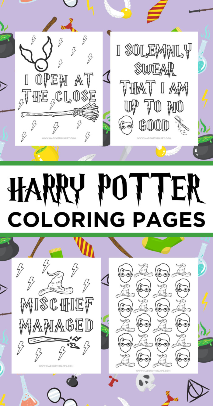 harry potter free coloring pages