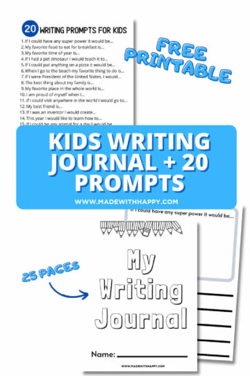 Free Printable 20 Journal Questions For Kids Writing Prompts