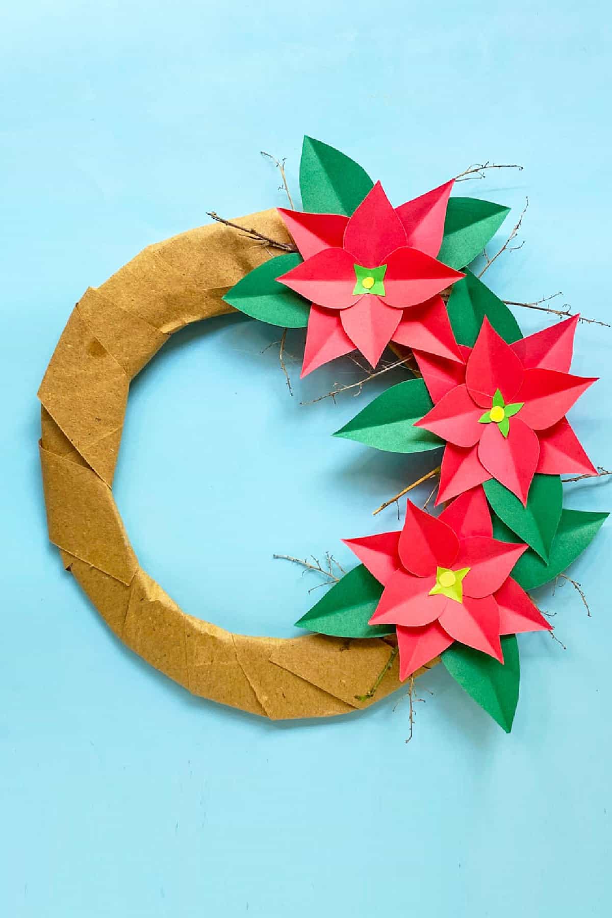 printable paper christmas wreath