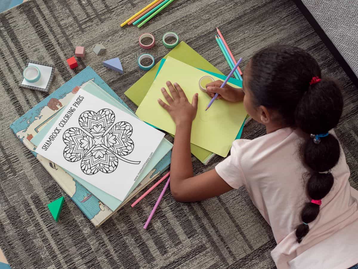 printable shamrock coloring pages