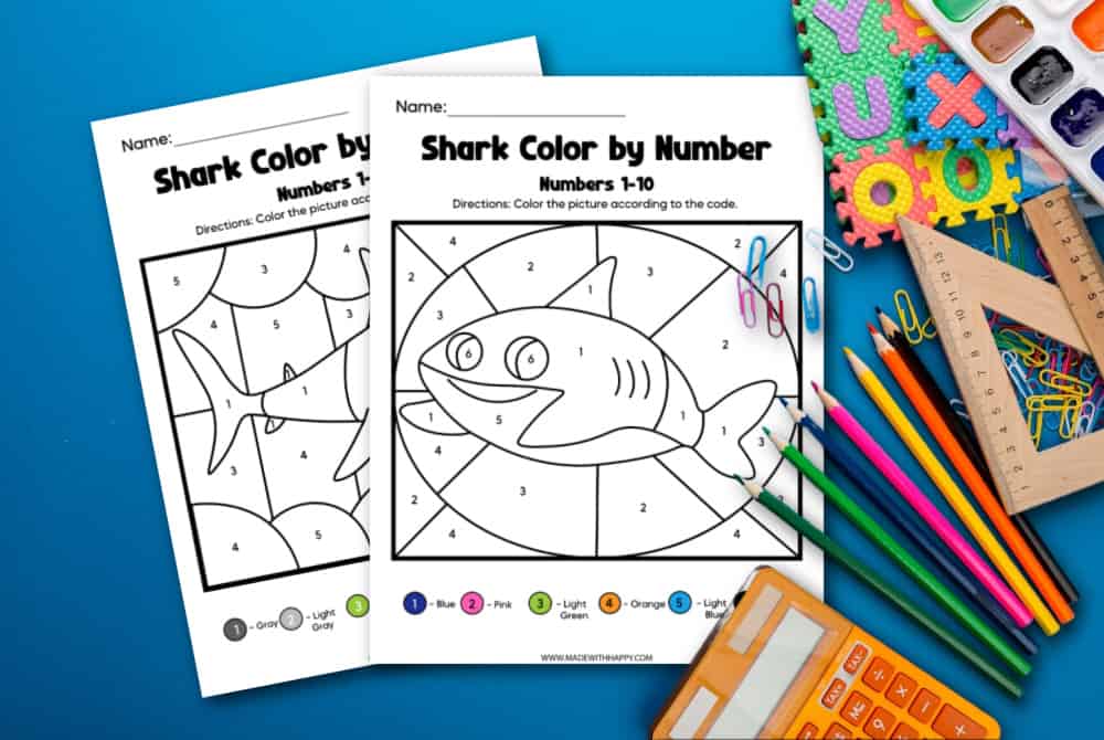 printable shark coloring pages