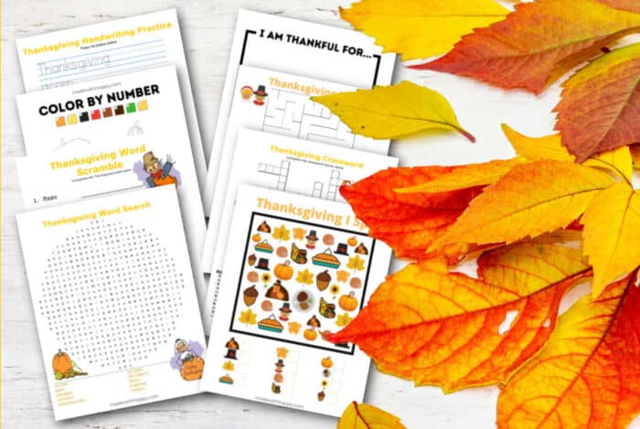 Printable Thanksgiving Activity Pages