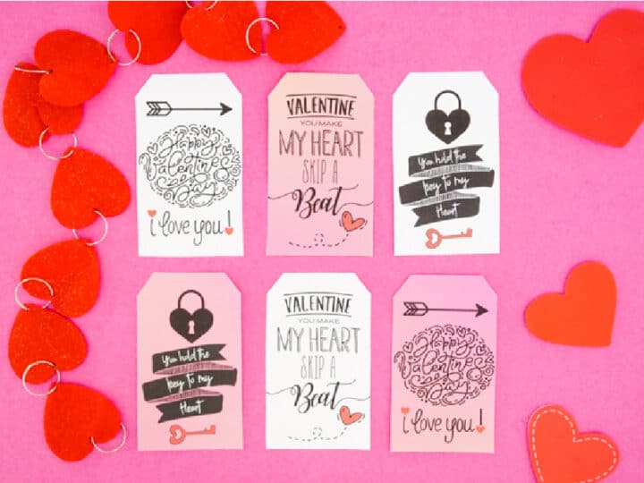 printable valentines tags