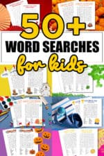 50+ Free Printable Word Searches For Kids - Made with HAPPY