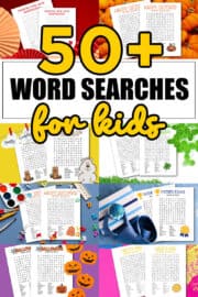 50+ Free Printable Word Searches For Kids - Made with HAPPY
