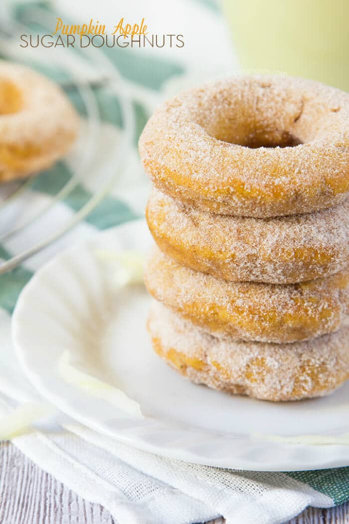 Pumpkin Apple Sugar Donuts | Four Fall Doughnuts | Breakfast Donuts perfect for Fall | The Handmade Hangout 