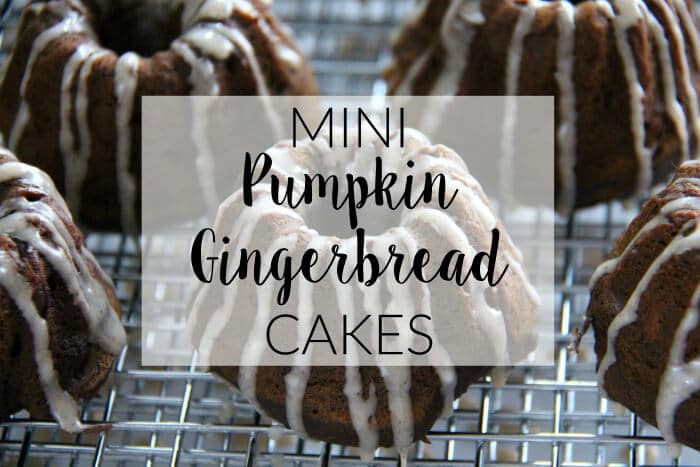 Mini Pumpkin Gingerbread Cakes | Pumpkin Desserts | Gingerbread Cake | Great recipe that blends all the flavors you love for FALL | Cinnamon Yogurt Icing | Pairs great with a Starbucks Pumpkin Spice Latte