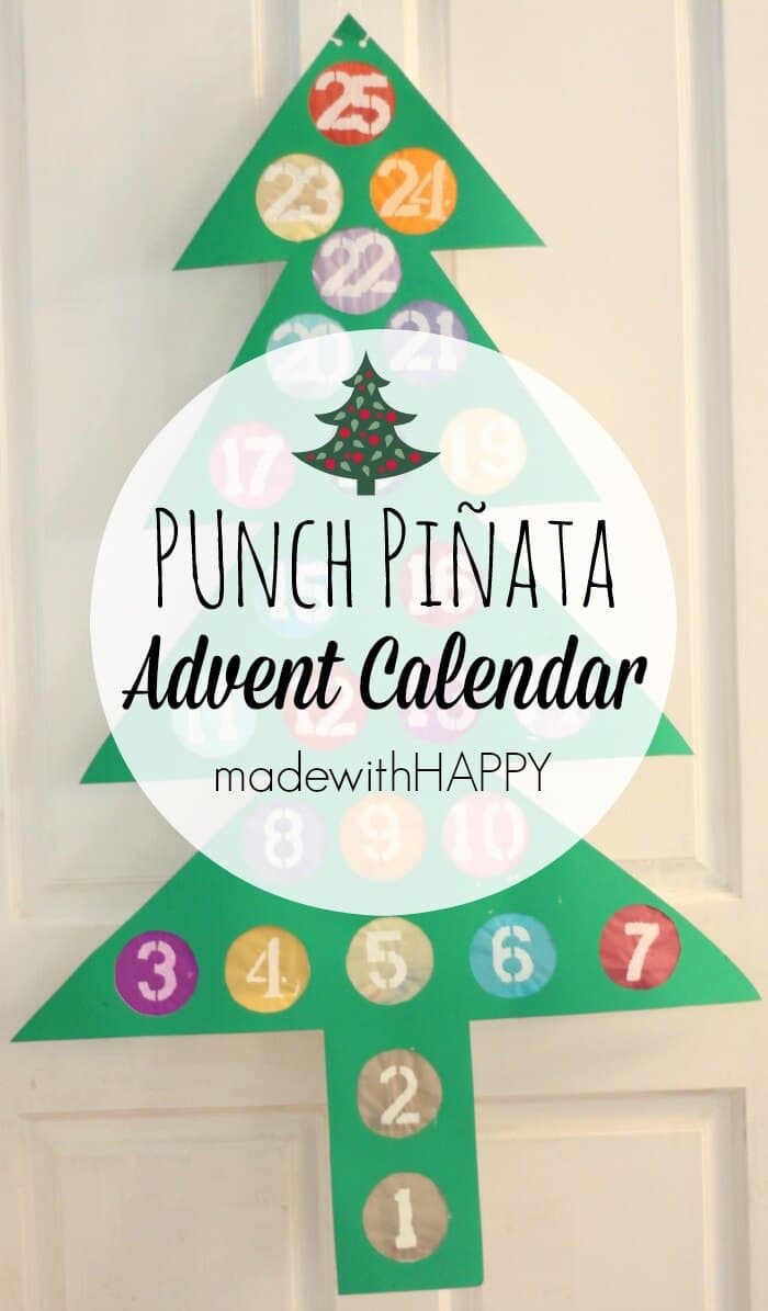 Christmas Tree Punch Advent Calendar - Made with Happy