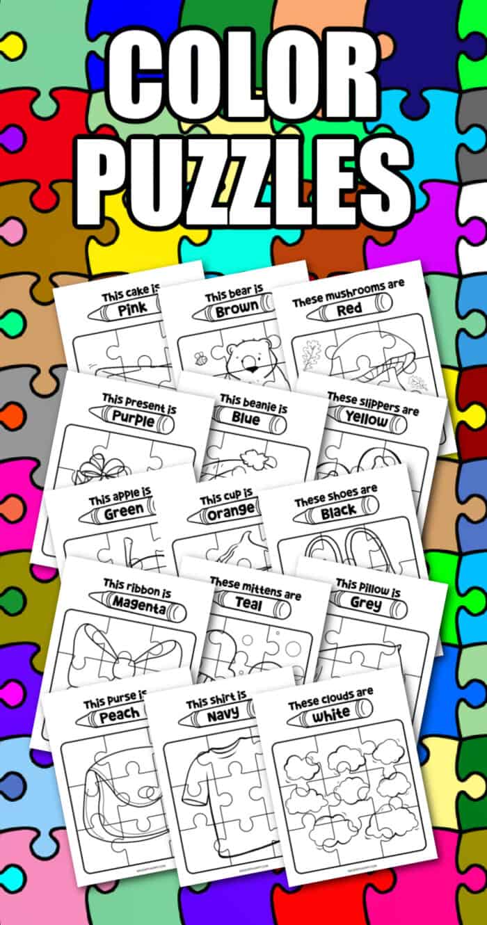 puzzle coloring pages