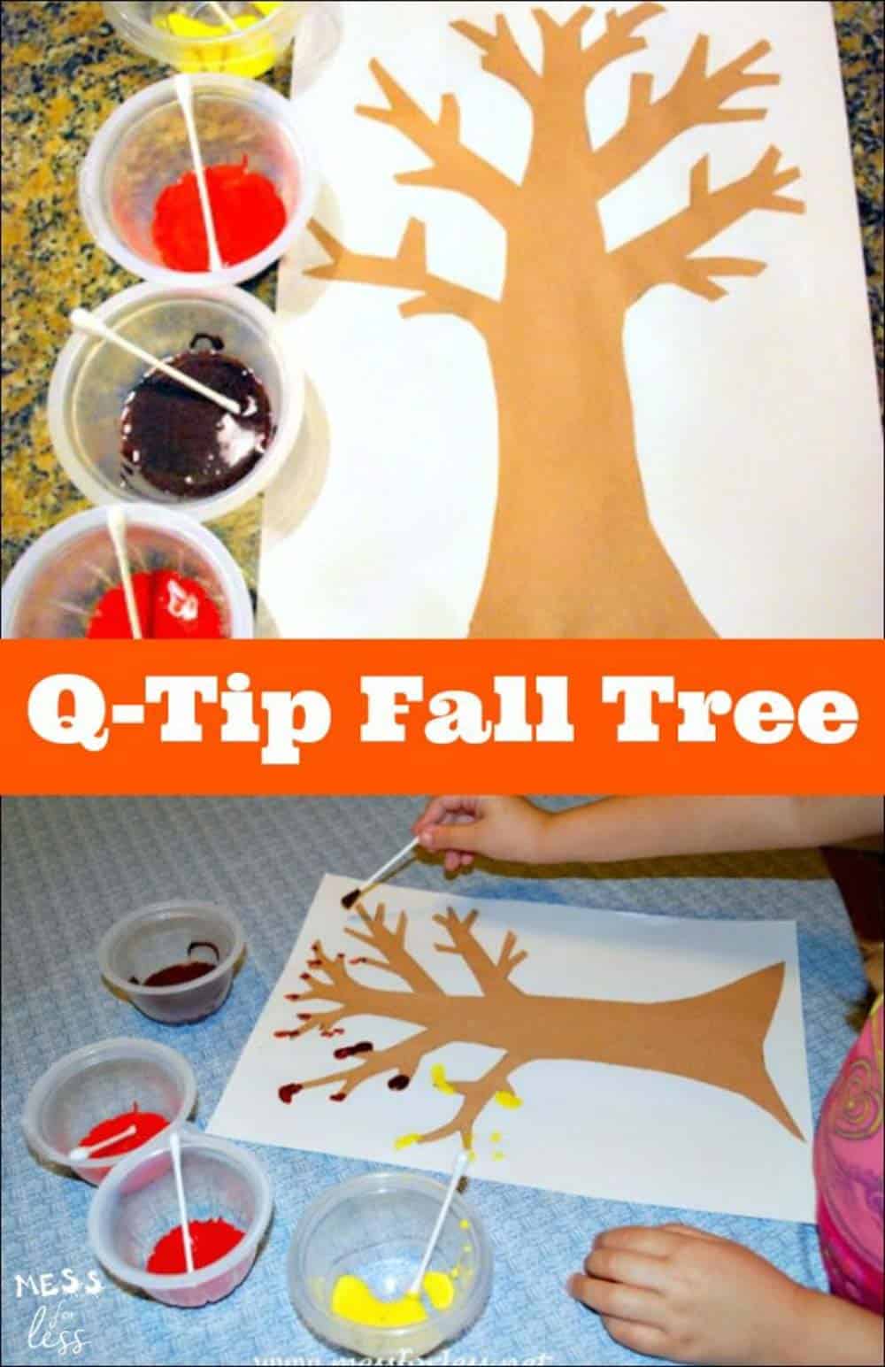 Contact Paper Crafts with Q-Tips - Mess for Less