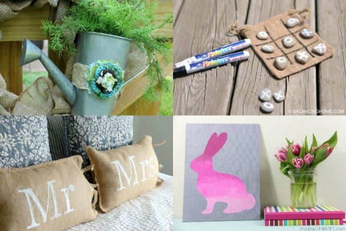 28 Burlap Projects | Burlap DIY Projects | Burlap Home Decor | Burlap DIY gifts | Burlap Outdoor Projects | Simple Burlap Crafts | www.madewithHAPPY.com