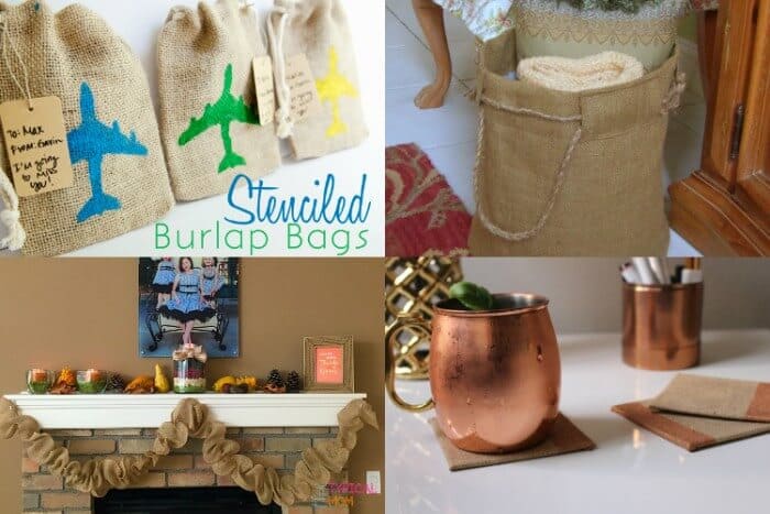 28 Burlap Projects | Burlap DIY Projects | Burlap Home Decor | Burlap DIY gifts | Burlap Outdoor Projects | Simple Burlap Crafts | www.madewithHAPPY.com