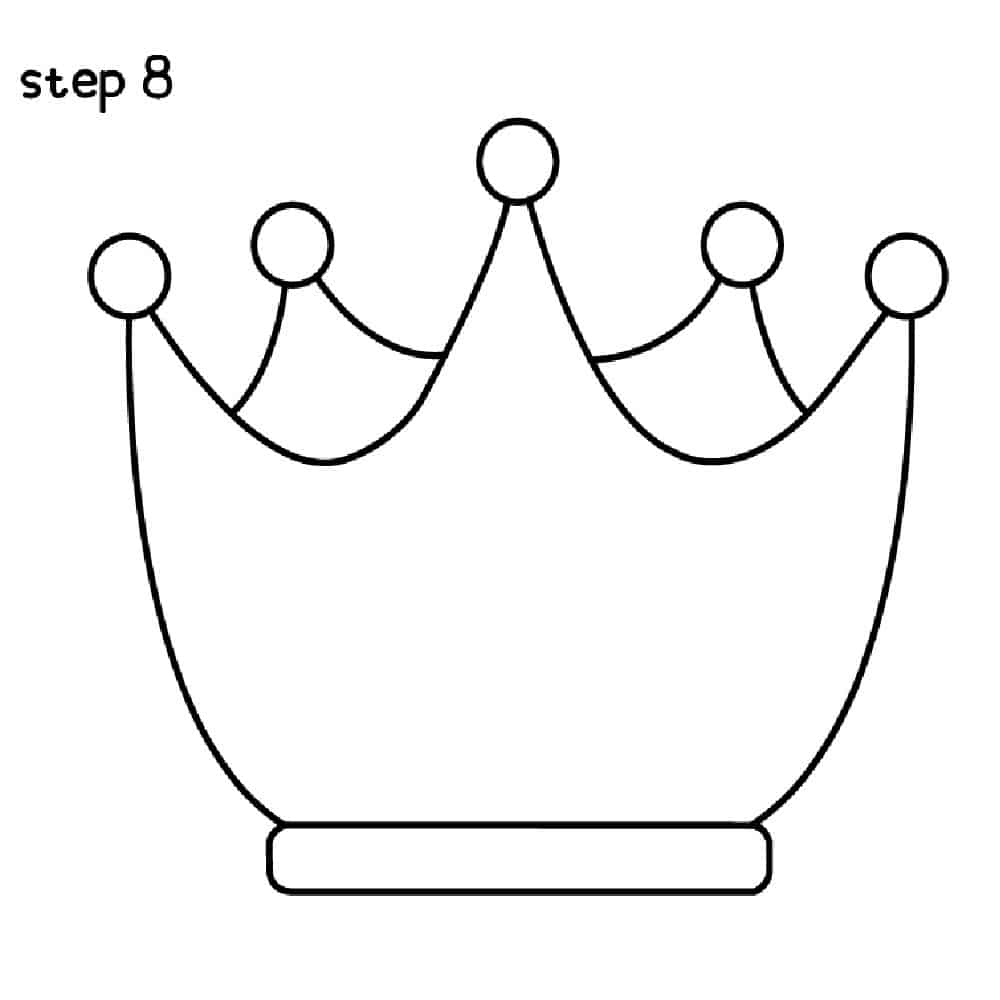queen crown drawing step 8