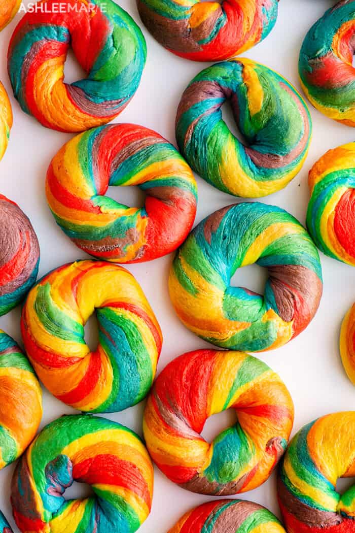 rainbow bagels