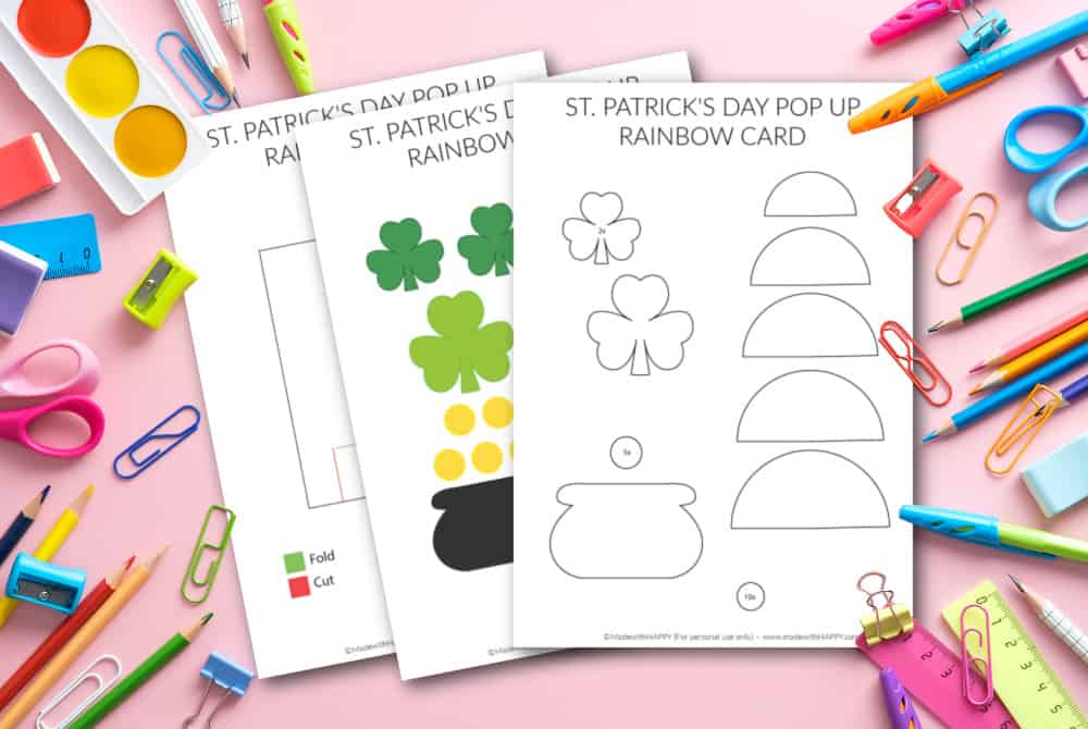 rainbow card template