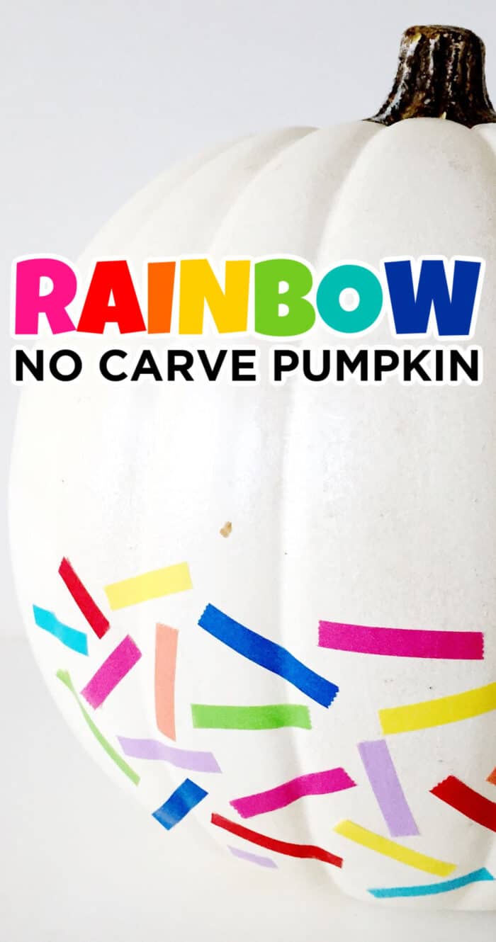 Rainbow No Carve Pumpkin
