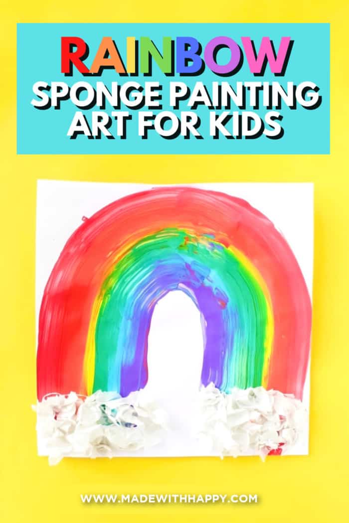 rainbow sponge art