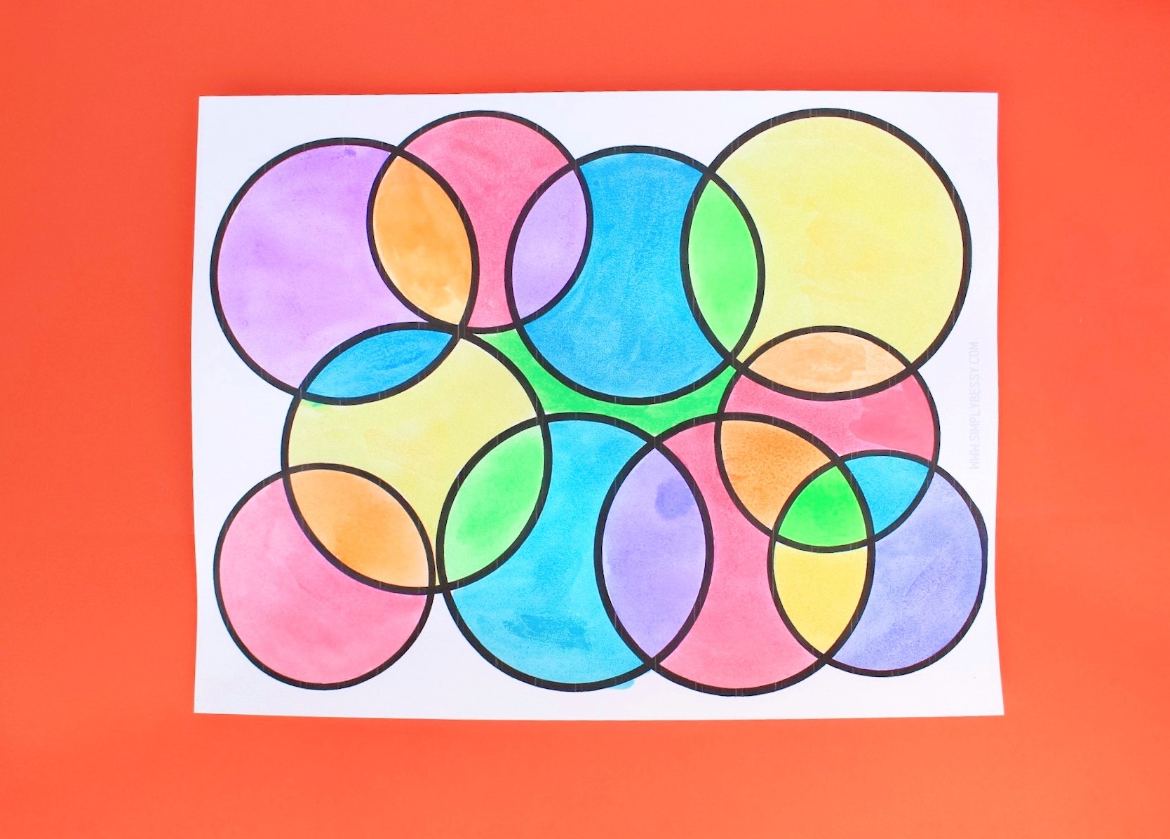 Create Vibrant Rainbow Circle Flower Art with Kids