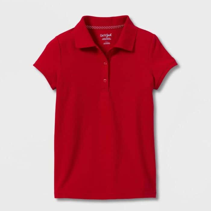 Target Red Collar Shirt Girls