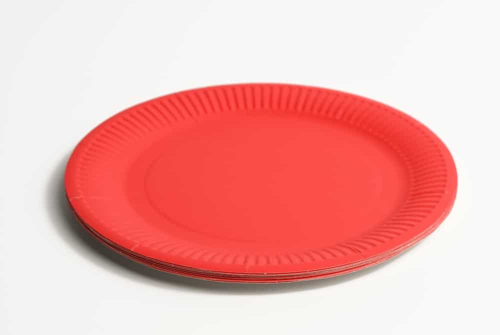 red paper plates