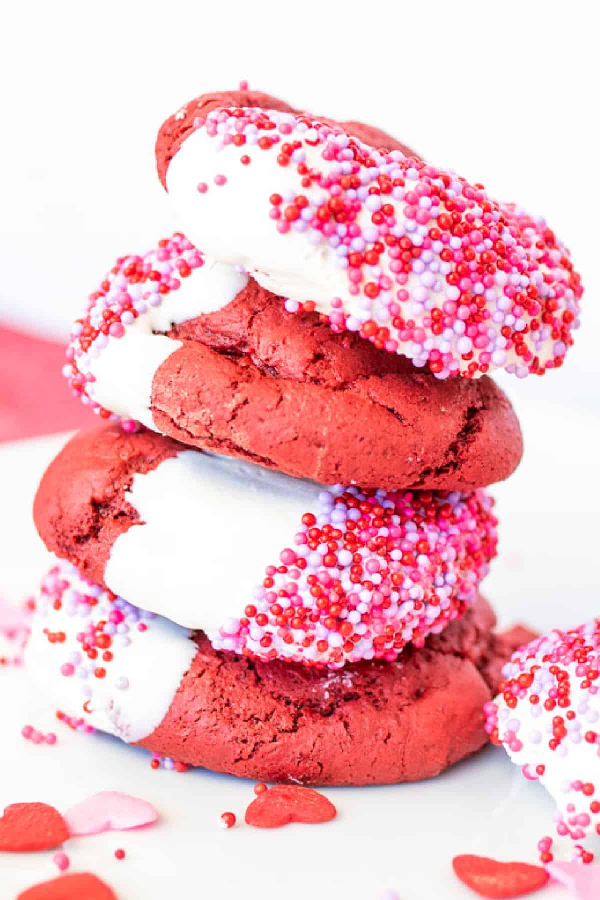 red velvet cookies with cake mix