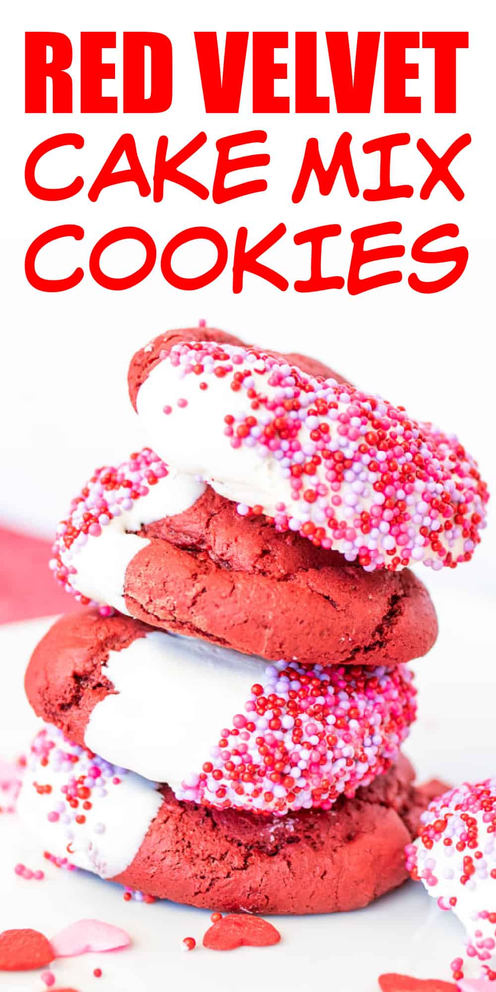 red velvet crinkle cookies cake mix