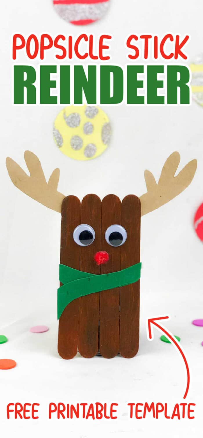 Reindeer out of popsicle sticks