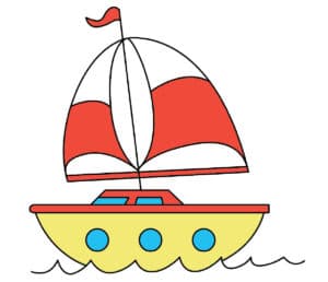 sailboat drawing simple