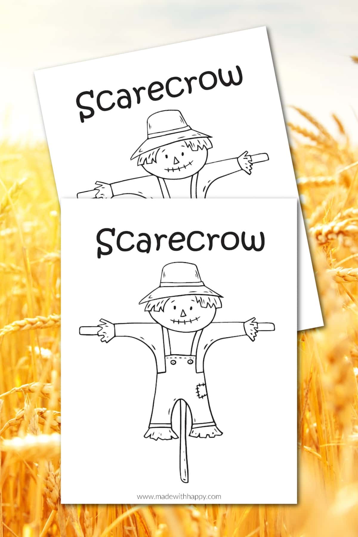 scarecrow coloring page