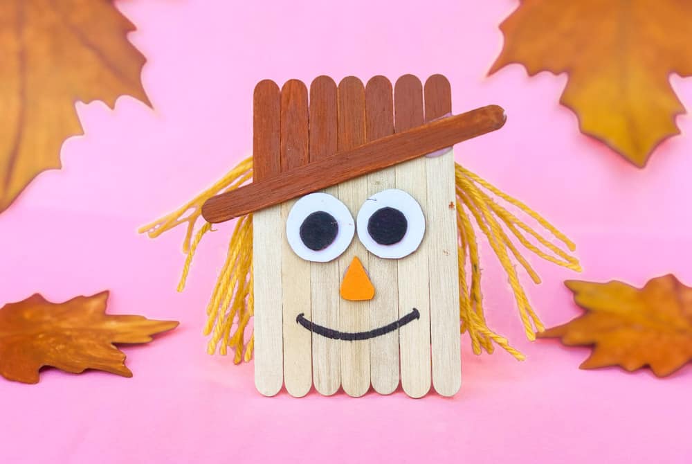 Popsicle Stick Scarecrow Craft for Kids