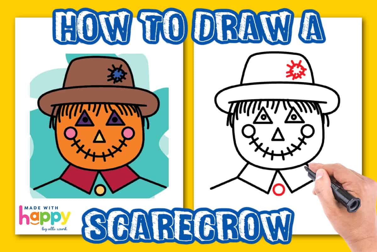 scarecrow face drawing