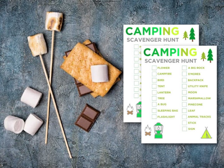 scavenger hunt for camping