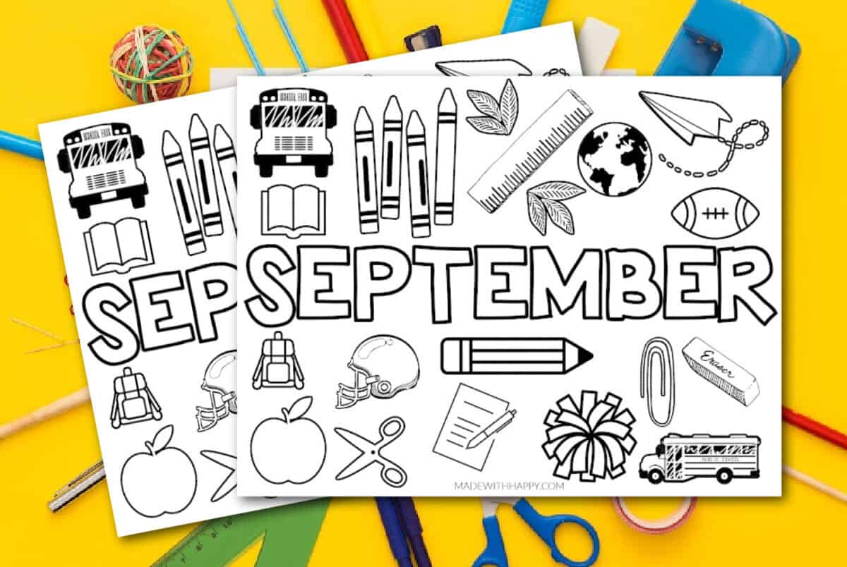 September Coloring Pages