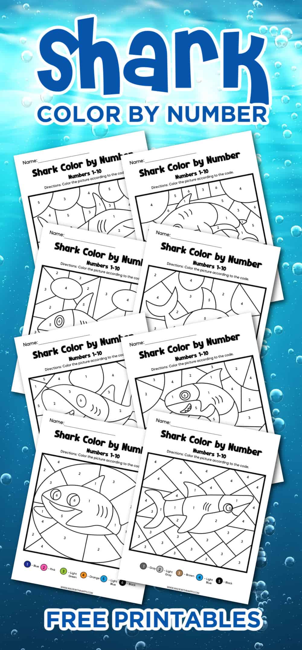 sharks coloring pages