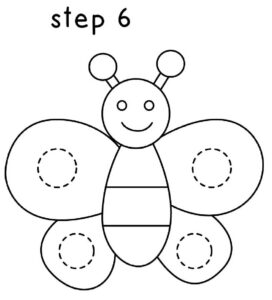 Simple Butterfly Drawing Step 6