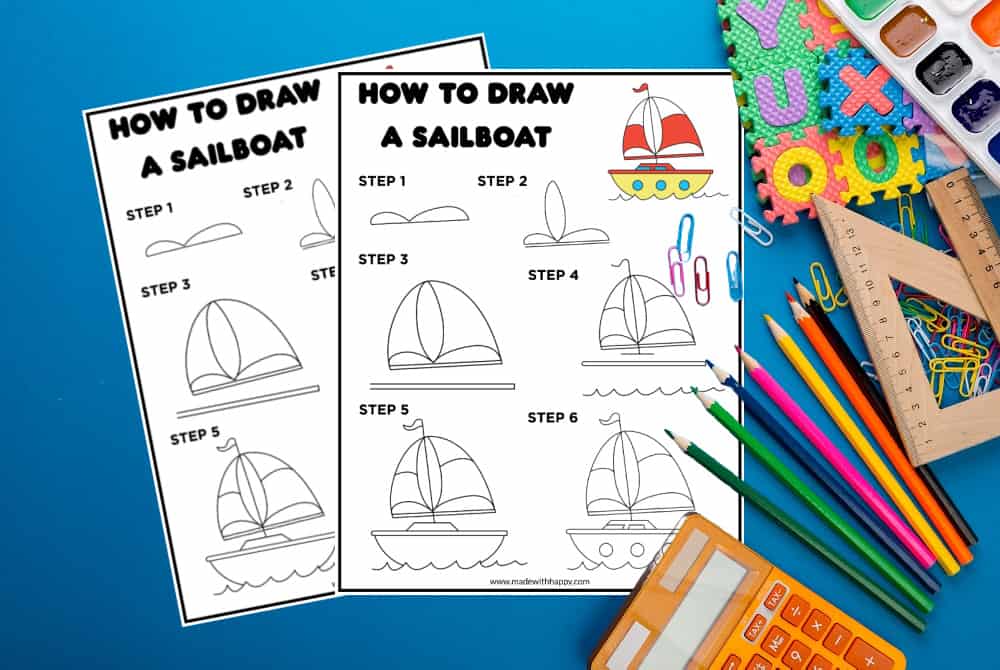 simple sailboat drawing