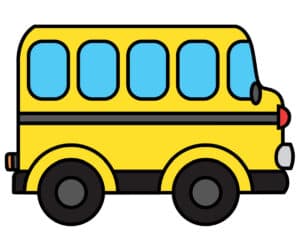 simple school bus drawing