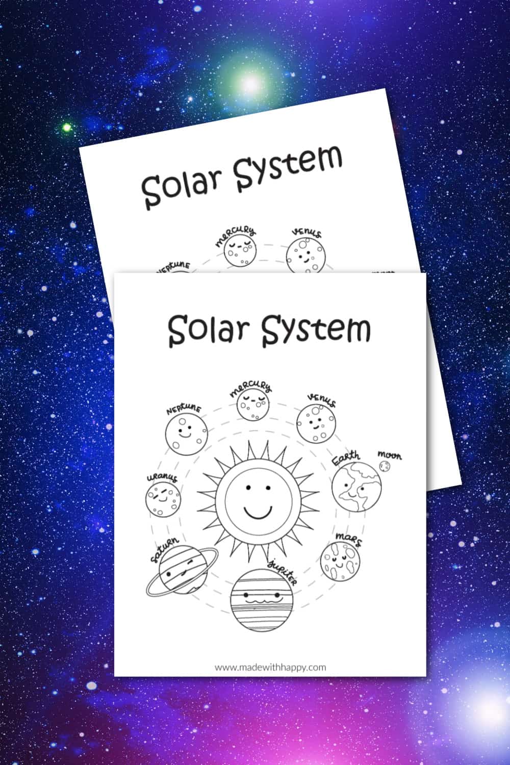 Solar System Coloring Page