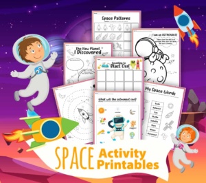 Free Printable Space Activities For Kids - Made with HAPPY