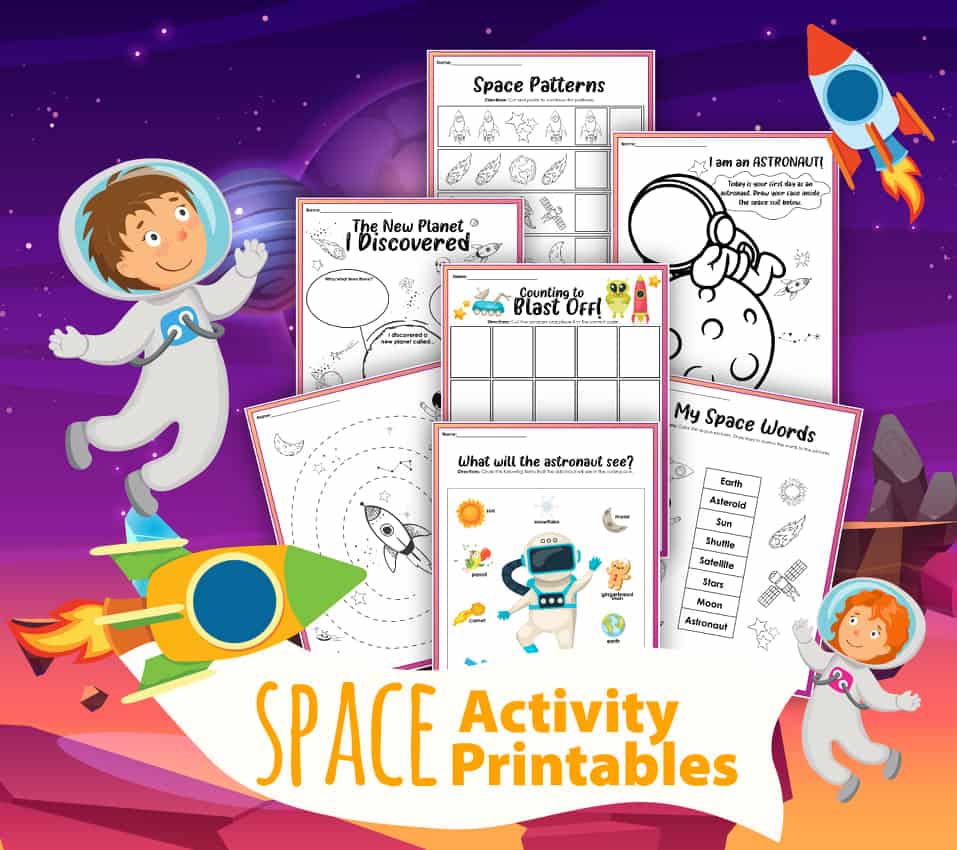 elementary space activities for younger kids and older children