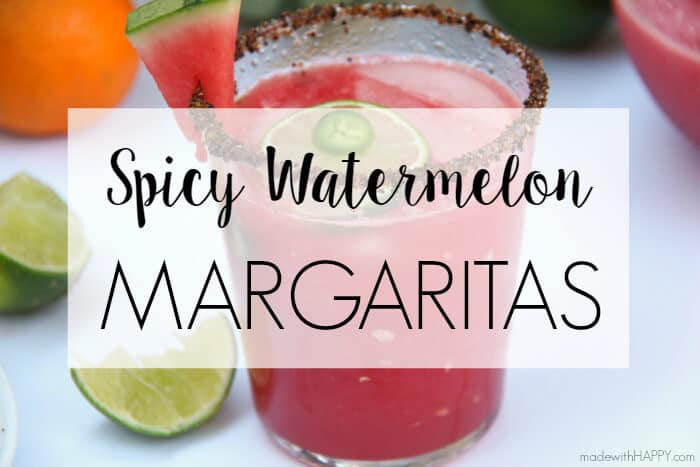 Spicy Watermelon Margarita | Watermelon Cocktail | Spicy Cocktails | Watermelon Margaritas | www.madewithhappy.com