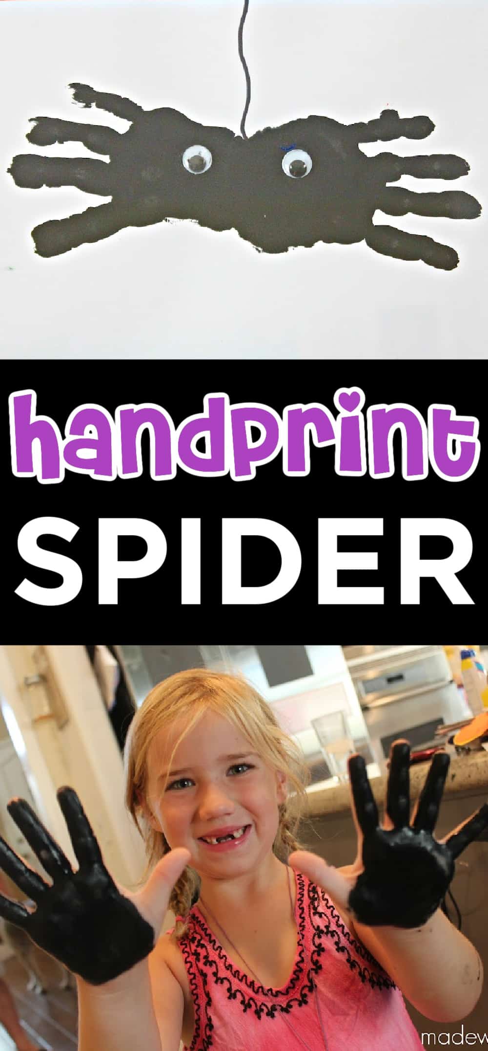 spider handprint craft